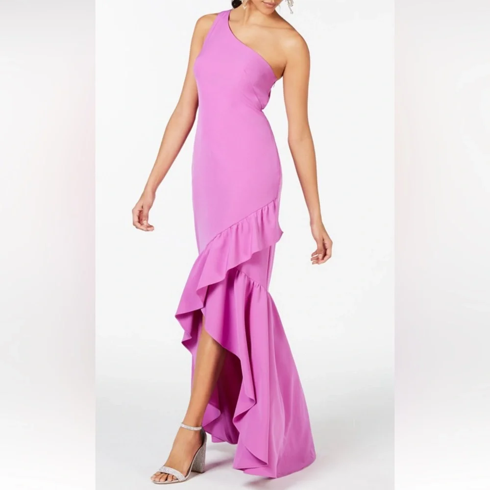 NWT Vince Camuto One Shoulder High/Low Gown - Picture 3 of 11